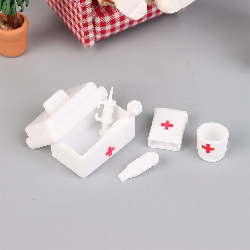 10Pcs/Set Dollhouse Miniature Hospital Stethoscope Mini Syringe Medical Appliances Medical Tool Model Medical Scene Decor Toys