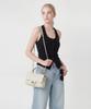 Studio Saera Cowhide Quilted Top Handle Bag H22H692 Ivory