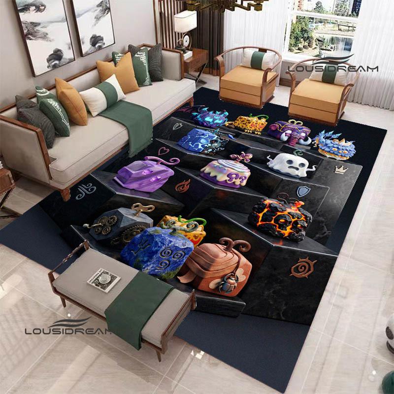 3D game B-blox fruits printed carpet Non-slip carpet outdoor carpets area rug Home bedroom decor rug for bedroom birthday gift