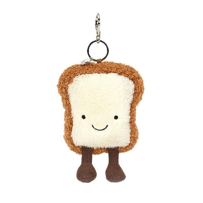 JELLYCAT Fun Food Series Toast Charm Item Doll Plush Pendant 13cm High