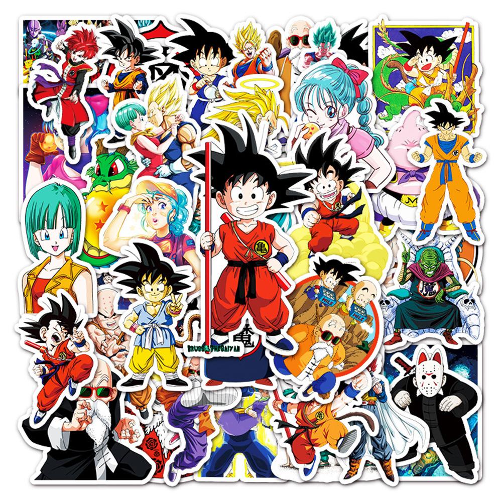 50 100Pcs Anime Dragon Ball Stickers For Kids Diy Graffiti Skateboard Laptop Water Bottle Motorcycle Cartoon Toy Decals Sticker