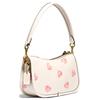 New COACH Swinger Cow Leather Mahjong Shoulder Bag Handbag Women's Pink White C3936-B4HA