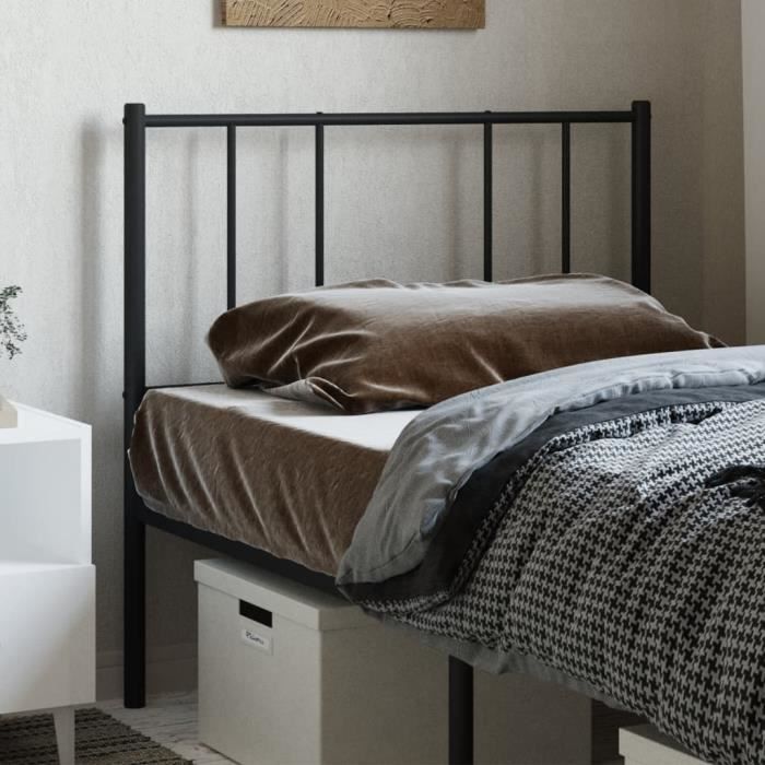 VidaXL Tête de lit métal noir 100 cm 352509