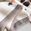 Scarf Women'S Winter High-Grade Imitation Cashmere Double-Sided Butterfly Printing Warm Temperament Air-Conditioned Room Shawl Scarf
