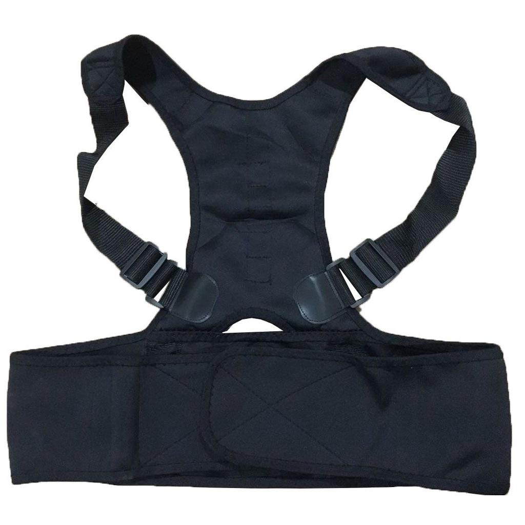 

Корректор осанки регулируемый поддержка спины плечевой поясничный бандаж ремень женщины мужчины XL чёрный