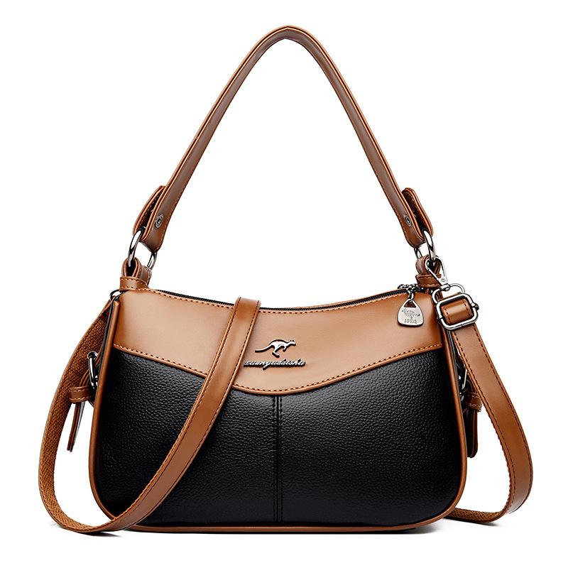 New Fashionable and Versatile Wear-resistant and Durable Ladies Handbag - Trendy Patchwork Crossbody and Shoulder Bag