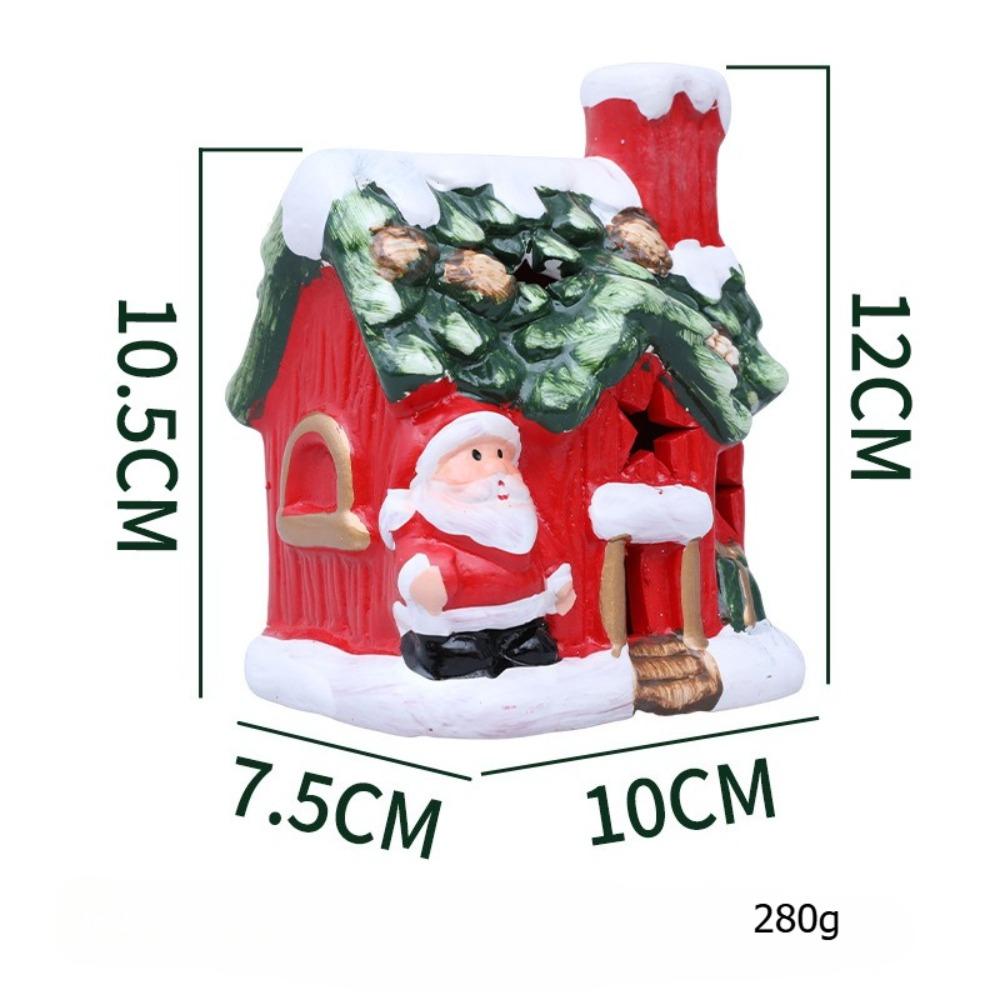 

Christmas creative ceramic ornaments, Christmas snow house design, with LED lights, Christmas decoration, living room furnishings, decorations