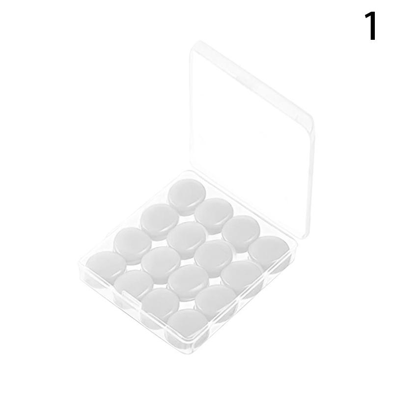 

16 шт. силиконовые беруши многоразовые силиконовые восковые беруши плавание формованные беруши шумоподавление защита для сна белый