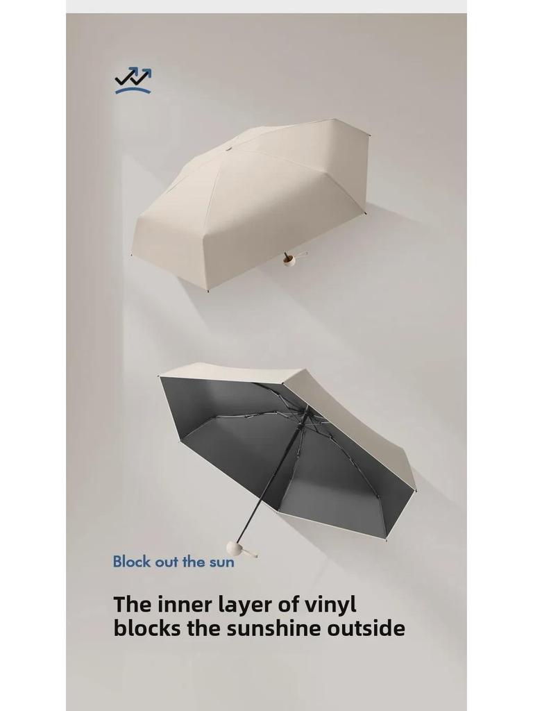 50% Folding Women's Dual-Purpose Mini Portable Pocket Capsule Umbrella - High-Grade Sun Protection