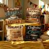 Coffee Shop City Bakery Illustration pillow cover sofa cushion cover home room decoration children gift