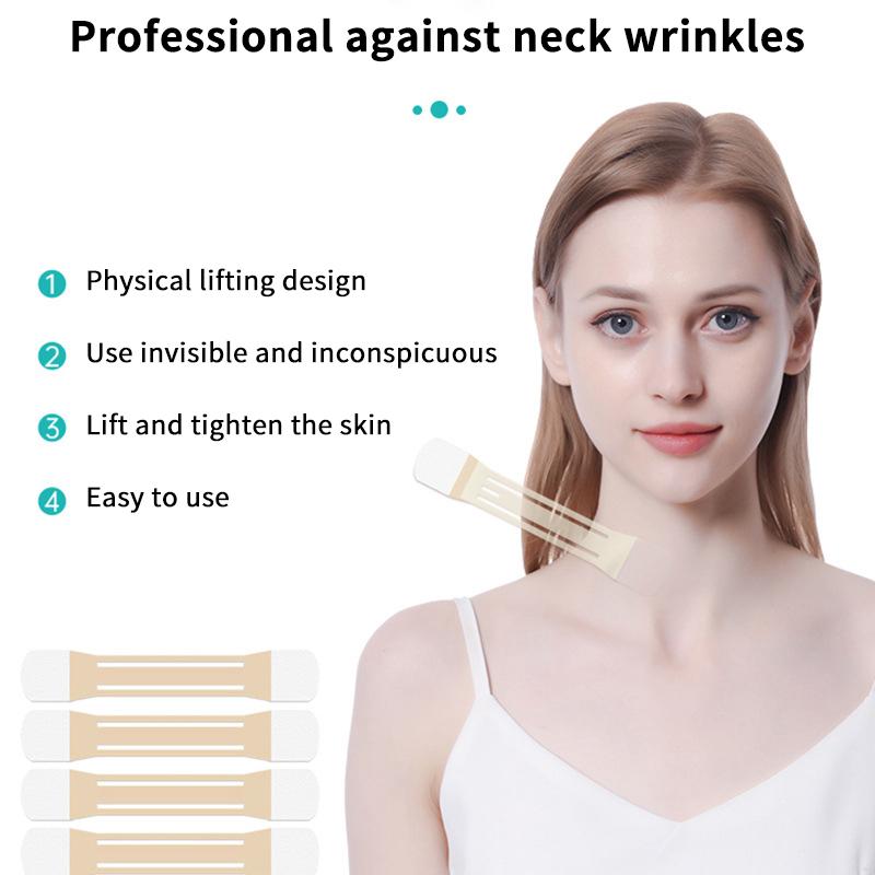 Invisible Neck Lifting Bandage – Anti-Wrinkle V-Shaped Facial Adhesive Tape for Skin Tightening and Double Chin Reduction