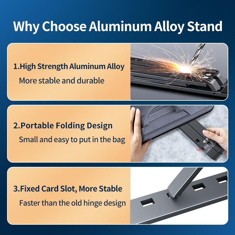 Portable Laptop Stand Aluminum  Notebook Laptop Lifting Bracket Support Macbook Air Pro Holder Accessories Foldable Lap Top Base