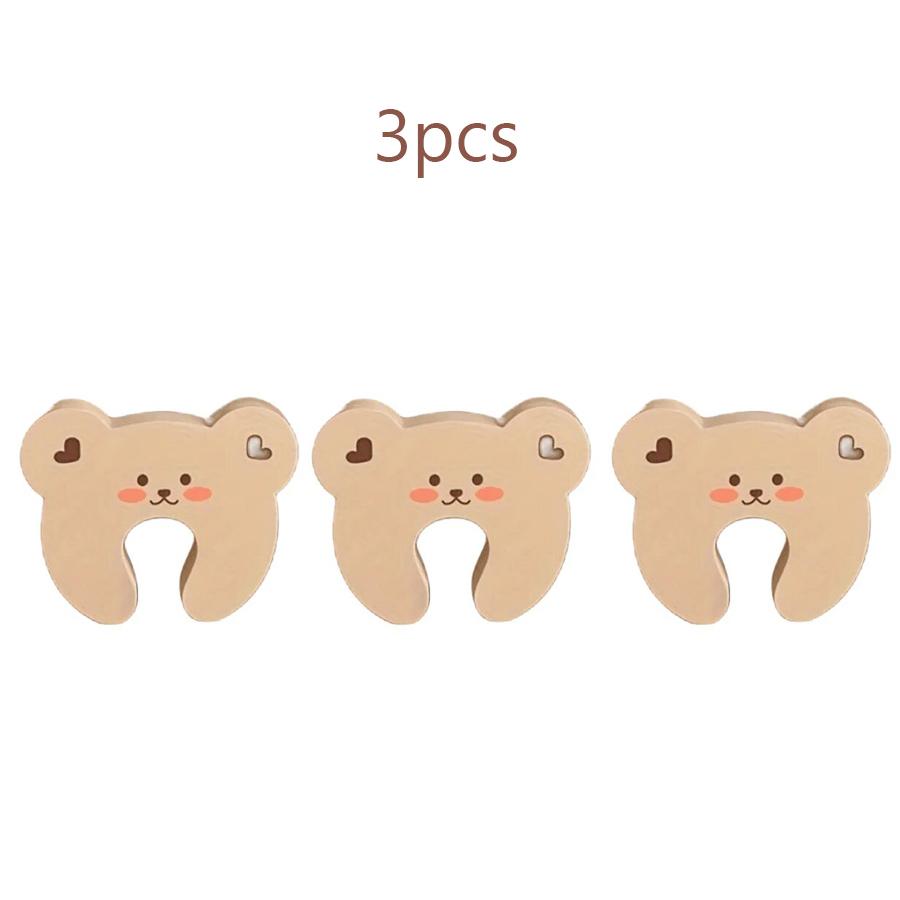 1/5pcs ins bear door handle anti-collision, children's room anti-pinch safety door stop, bedroom door closing artifact for pets