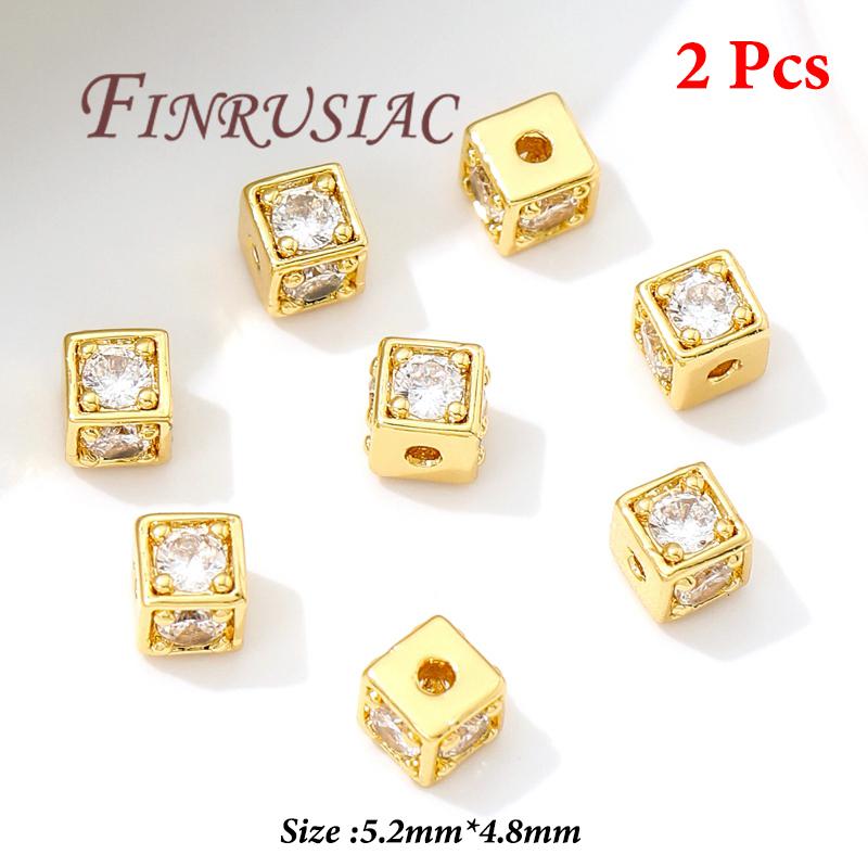 18K Gold Plated Metal Beads,Spacer Beads For Bracelets,Separator For Bead,DIY Jewelry Accessories,Necklace Bead Findings