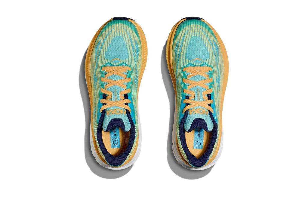 HOKA ONE ONE Clifton 9 Cushioning Low top Kids' Running Shoes Blue Yellow Kids' 1131170-SMD