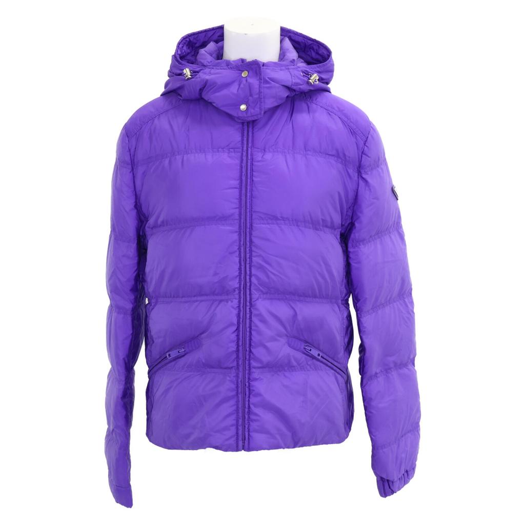 PRADA [Good condition/domestic regular] 290543 R192 Triangle logo plate hooded down jacket Jacket 42 purpleUsed