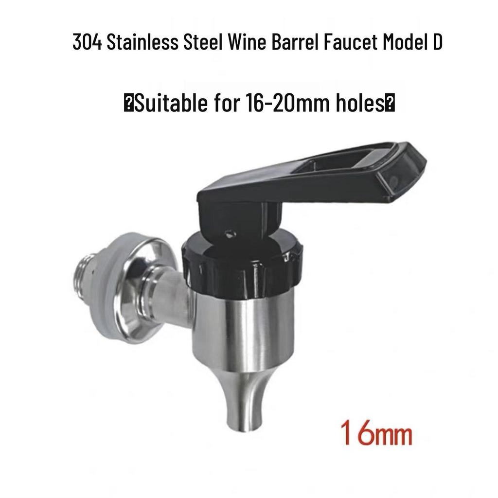 304 Stainless Steel Alcohol Infusion Faucet for Bottles, Barrels, Cans, Jars, and Pots.