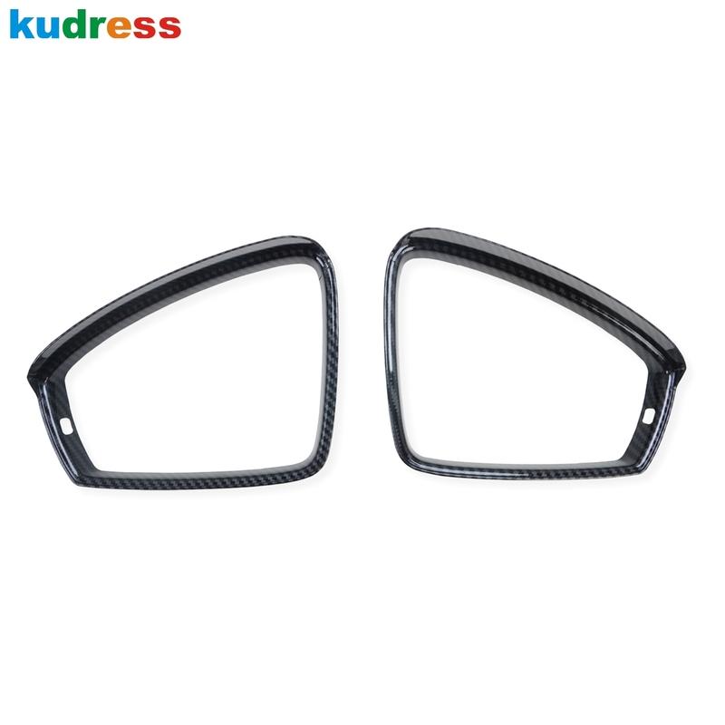 Rearview Mirror Eyebrow Cover For Volkswagen VW Tiguan MK2 2017-   Chrome Side Mirrors Rain Shield Sun Visor Trims