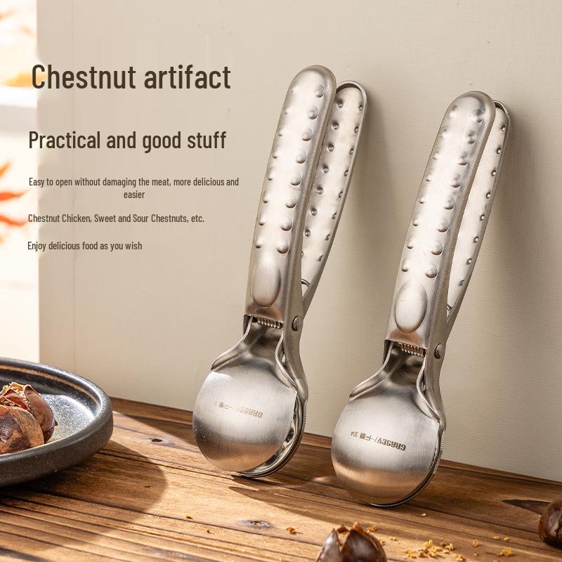 304 Stainless Steel Chestnut and Walnut Cracker Opener Tool by Guangyi Chestnut Clip
