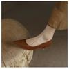 Fashion Spring and Summer New Minimalist Shallow Mouth Slim Heel Single Shoes Female Pointed High Heels Small Leather Shoes