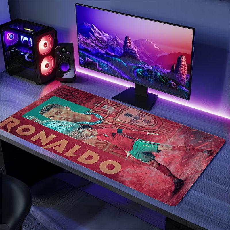 Ronald Mauspads, Große Gaming-Schreibtischmatte, Rutschfestes XXL-Mauspad für Laptop & Tablet, Mini-PC-Spielmatte mit genähten Kanten
