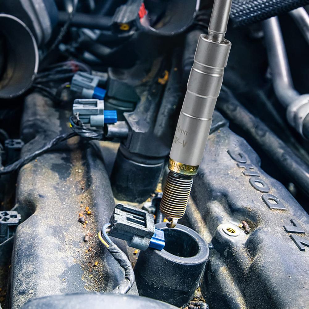 Magnetic Spark Plug Spanner 16/14mm Spark Plug Removal Tool 360 Degree Rotation Glow Plug Tool for Motorcycle Chainsaw Lawnmower