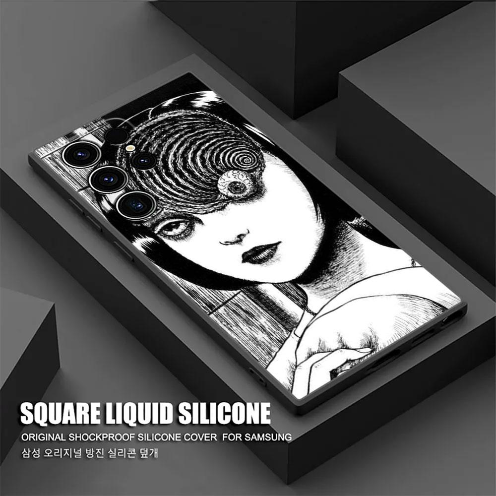 Horror Comic T-Tomies Junjis Ito Manga S25Ultra Case For Samsung Galaxy S25 S24 S23 S20 S21 FE S22 Ultra S10 Plus 5G Phone Cover