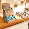 Holz-Klappdeckel Schreibtisch-Aufbewahrungsbox Waschmittelkapseln Pulver-Organizer Modern Minimalistisch Zuhause