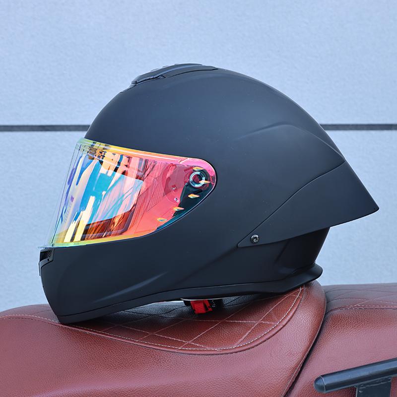 ORZ-S802 motorcycle helmet,ABS men's and women's full face helmet,R50S personalized, cool, all season, big tail wing helmet DOT