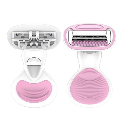 Small Shell Epilator Shaving Knife 1pc Women Razor 4 Layers Blades Women's Hair Removal Knife Manual Lightweight Shaver with Soap Bar