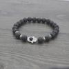 European & American Style 8MM Volcanic Rock Fatima Hand Bracelet