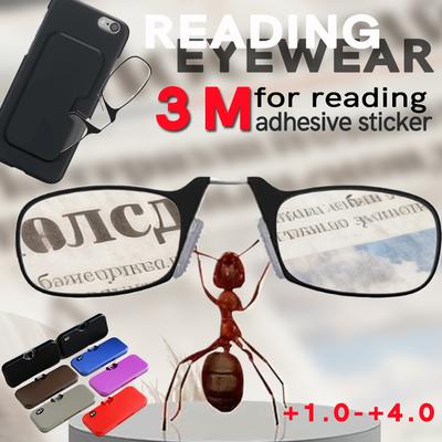 Nose Clip Reading Glasses Ultra Light and Convenient Mobile Phone Presbyopic Eyeglasses Retro Style HD Reading Glasses
