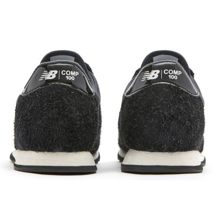 New Balance NB Comp 100 Retro Comfortable Two-Layer Cowhide Synthetic Leather Low-Top Casual Running Shoes Women sneaker Black Gray WLC100JB