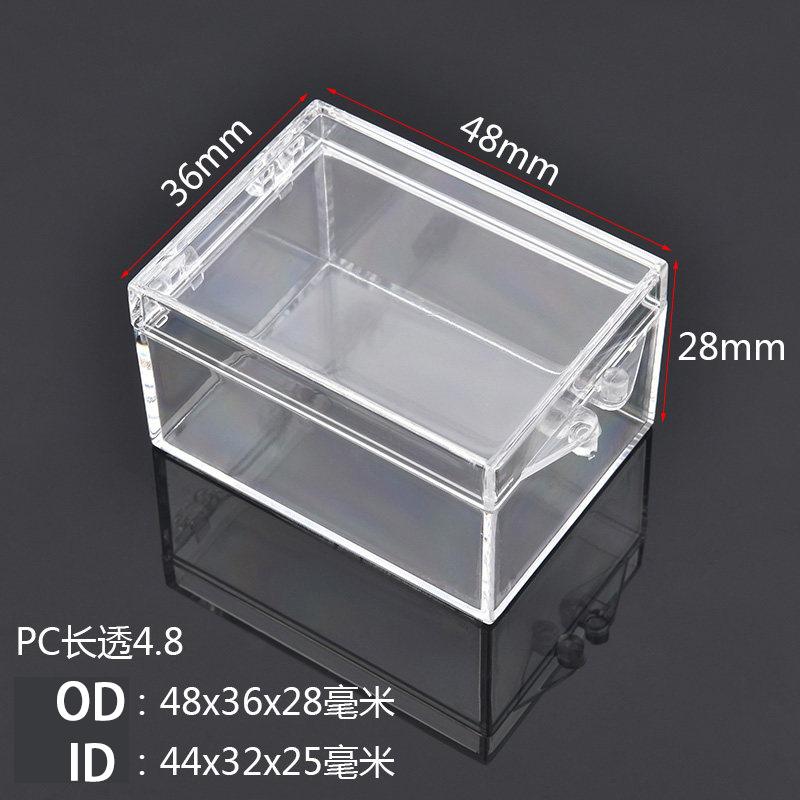 1Pcs Transparent Box Rectangular PC Plastic Box Specimen Collection Box Thickened Lid Display Sample Storage Box