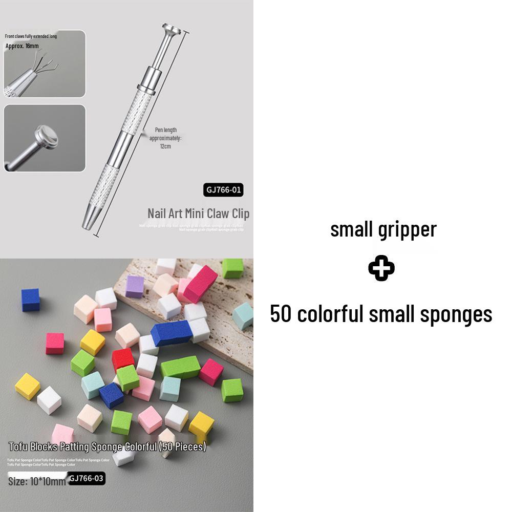 Professioneller Anti-Rutsch-Puderquasten-Schwammclip für Nagelstudio und Rouge-Anwendung