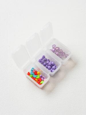Japanese 3-Compartment Nail Art Parts Storage Case - 2 Pack