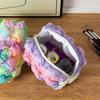 New Bubble Plaid Makeup Pouch Cute Cosmetic Bag Organizer for Women Handheld Clutch Portable Waterproof Travel Toiletry Bag