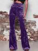 2026 Spring/Autumn Women's High-waisted Micro-flare Velvet Trousers - European & American Fashion
