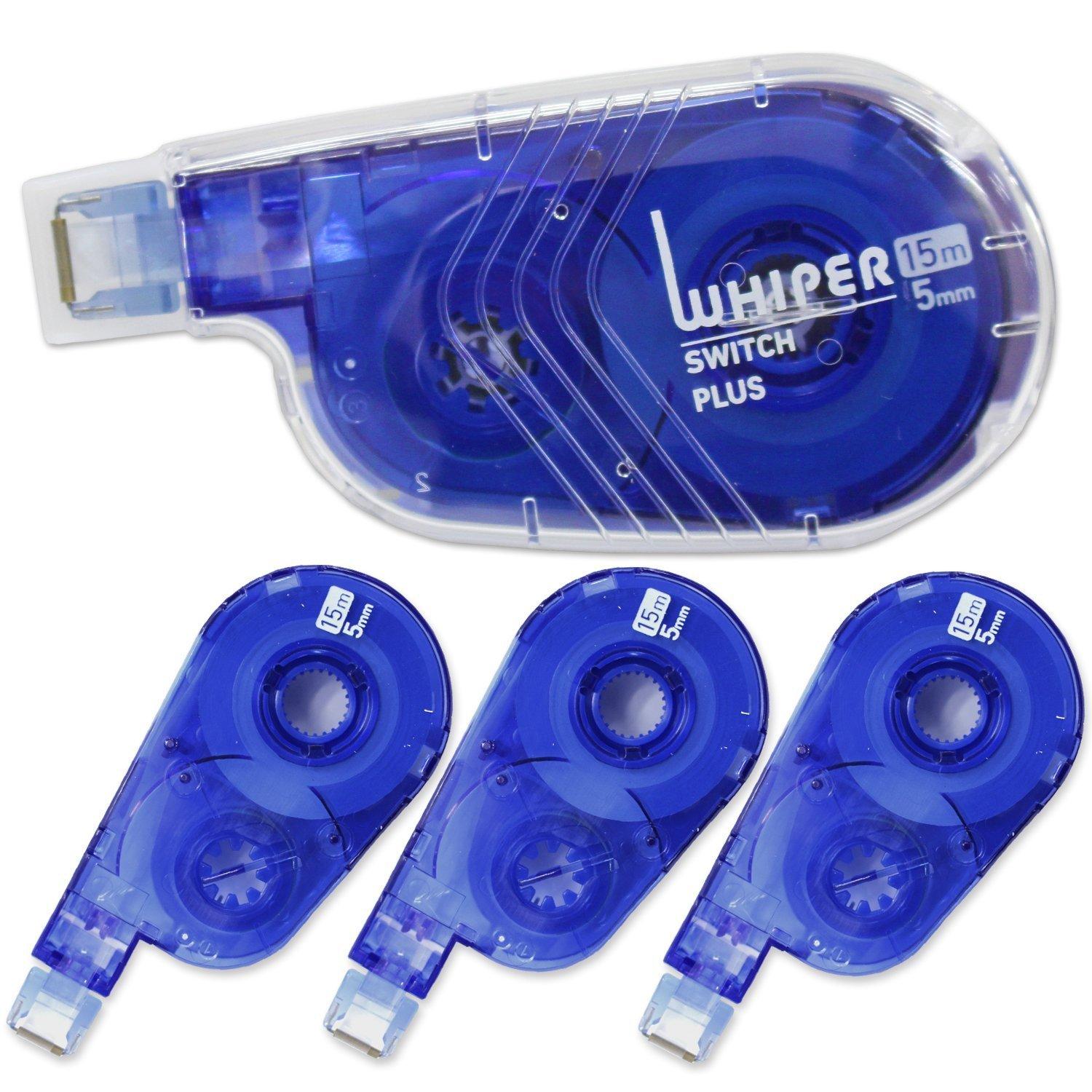 Плюс Корректирующая лента Whiper Switch 5 мм Синий основной блок 3 сменных (1 + ленты) синий