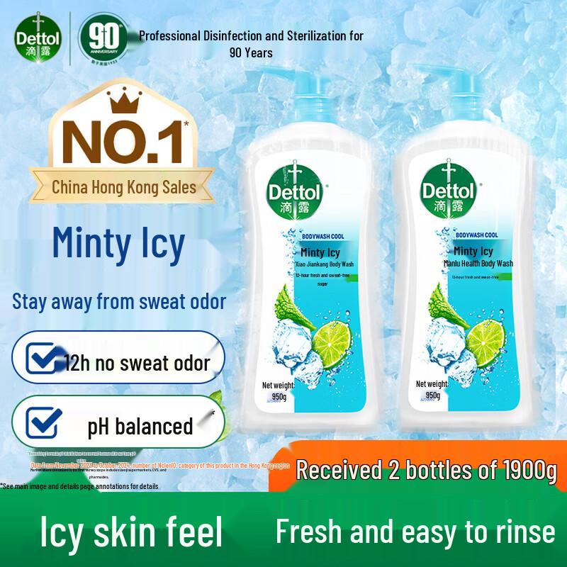 Dettol Peppermint Ice Cool Shower Gel Family Pack