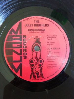 7inch Record JOLLY BROTHERS - Conscious Man GUN1002 Magnum Records 1977 UK Reggae, Ska & Dub Used