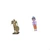 Nordic Abstract Knight Geisha Resin Figurine Sculpture Japanese Doll Ornament for Desk Office Table