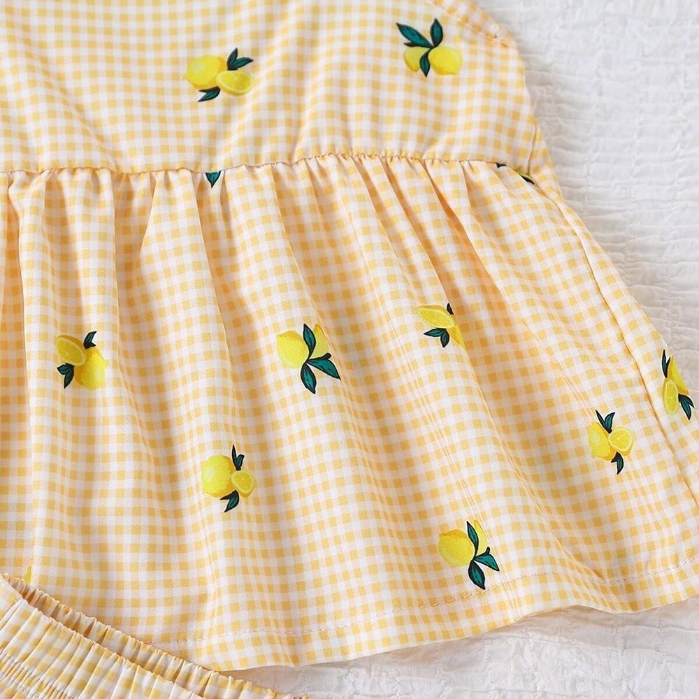 Sleeveless Camisole Shorts Set Spaghetti Straps Summer Clothes Kids Matching Set Home Wear