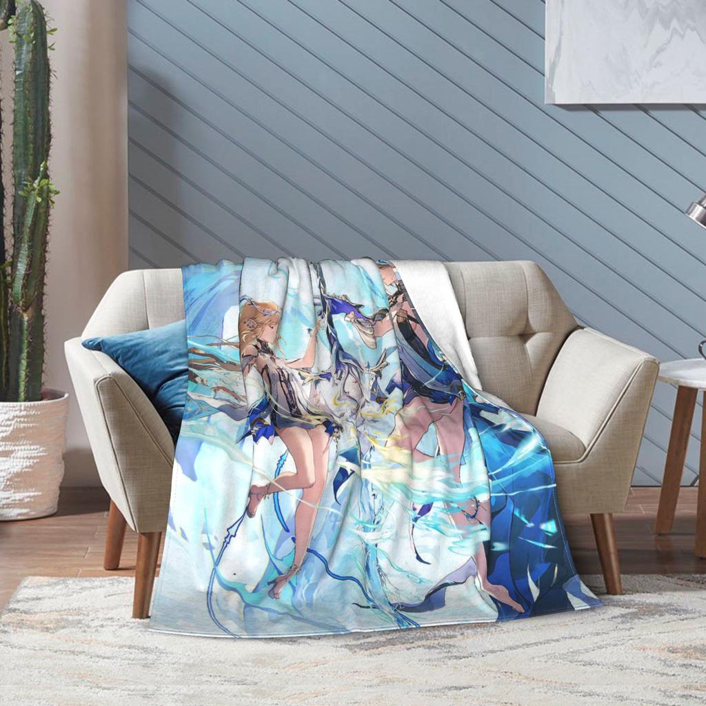 Wuthering Waves WuWa Cartethyia Fashion Blanket Game Anime Flannel Awesome Warm Throw Fashion Blankets for Bedroom Winter Couch