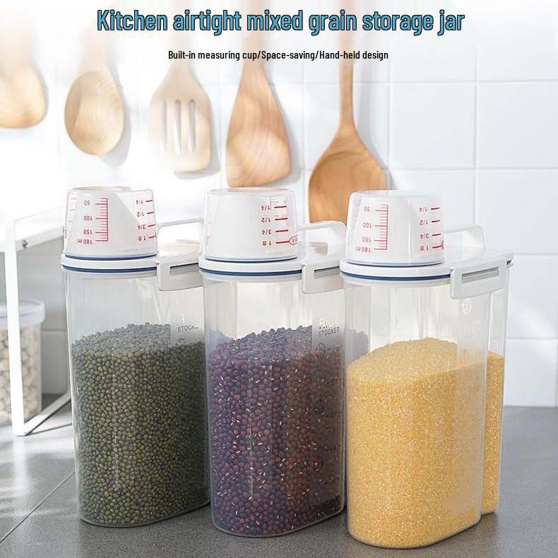 Plastic Sealed Mixed Grain Storage Jar for Kitchen