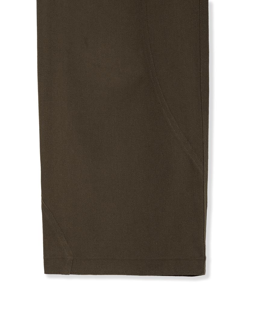 NODU Adn Wide Curved Cut Daily Cotton Pants [Brown]