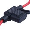 Auto Ring Fuse Black Insert Red Wire Harness Blade Fuse Holder Suitable for Cars and Motorcycles Car Fuse Box