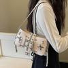 Yogodlns Borse a Spalla da Donna in PU Stile Punk con Borchie Moda Retro Y2k Stampa Leopardo Borsa Sottobraccio da Donna Design Raffinato con Cintura Borse Cool per Ragazze