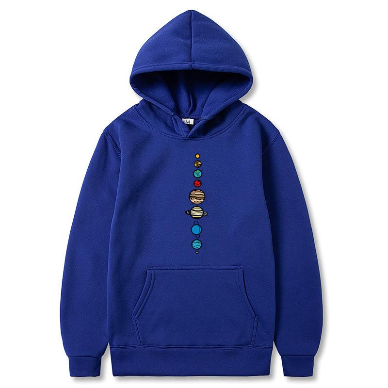 New 2025 Solar System Planet Starry Sky Men's and Women's Hooded Sweater Sweater One Piece