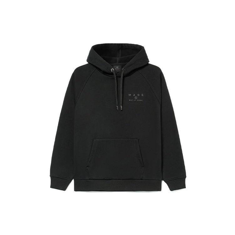 Li-Ning Wade Series Logo Printing Stay Warm Loose Hoodie Black Unisex AWDR799-4 L